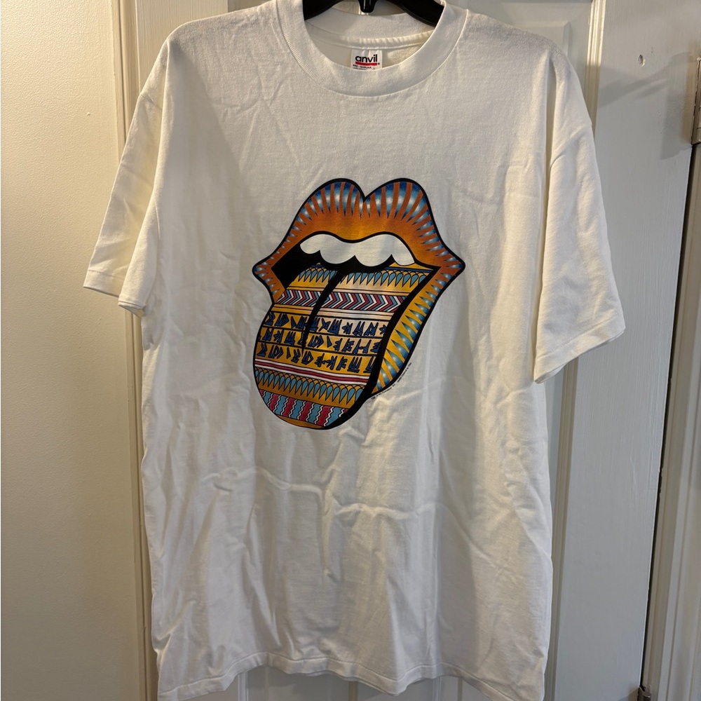 RARE Rolling Stones Bridges to Babylon 97/98 white large shirt vintage 90s